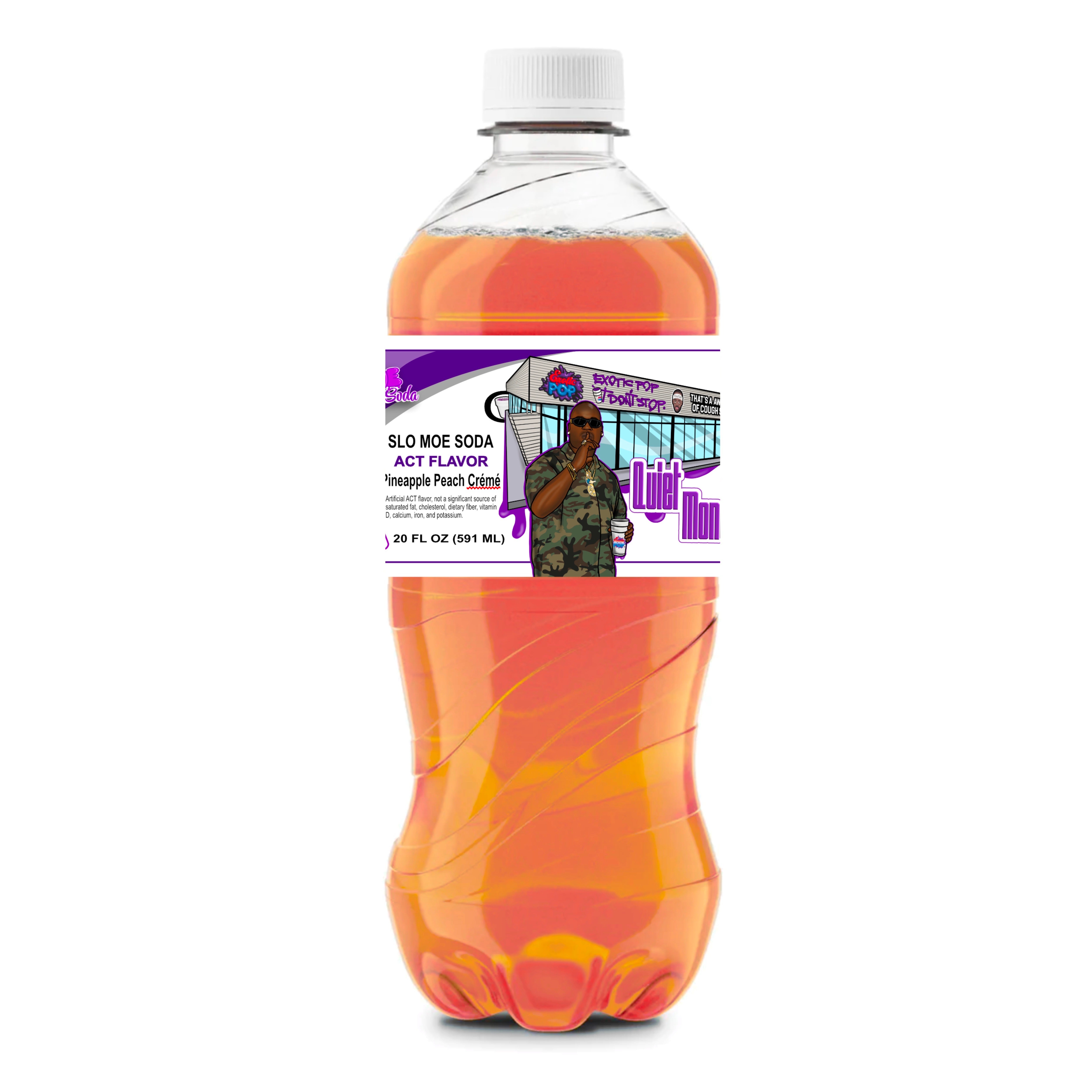 Slo Moe X Exotic Pop Act Flavor Quiet Money Dot Pineapple Peach Creme Soda