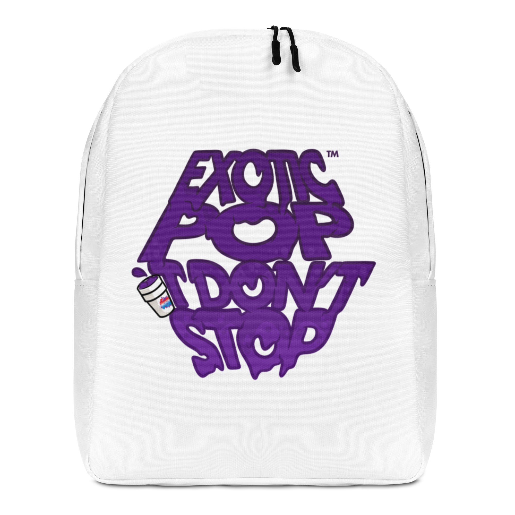 Exotic Pop It Don't Stop White backpack