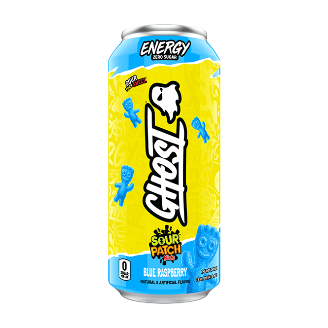 GHOST Energy Drink Sour Patch Kids Blue Raspberry-Exotic Pop