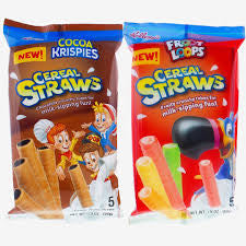 Cereal Straws Froot Loops or Cocoa Krispies