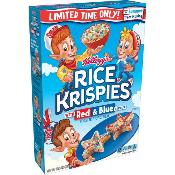 Rice Krispies with Red & Blue Krispies