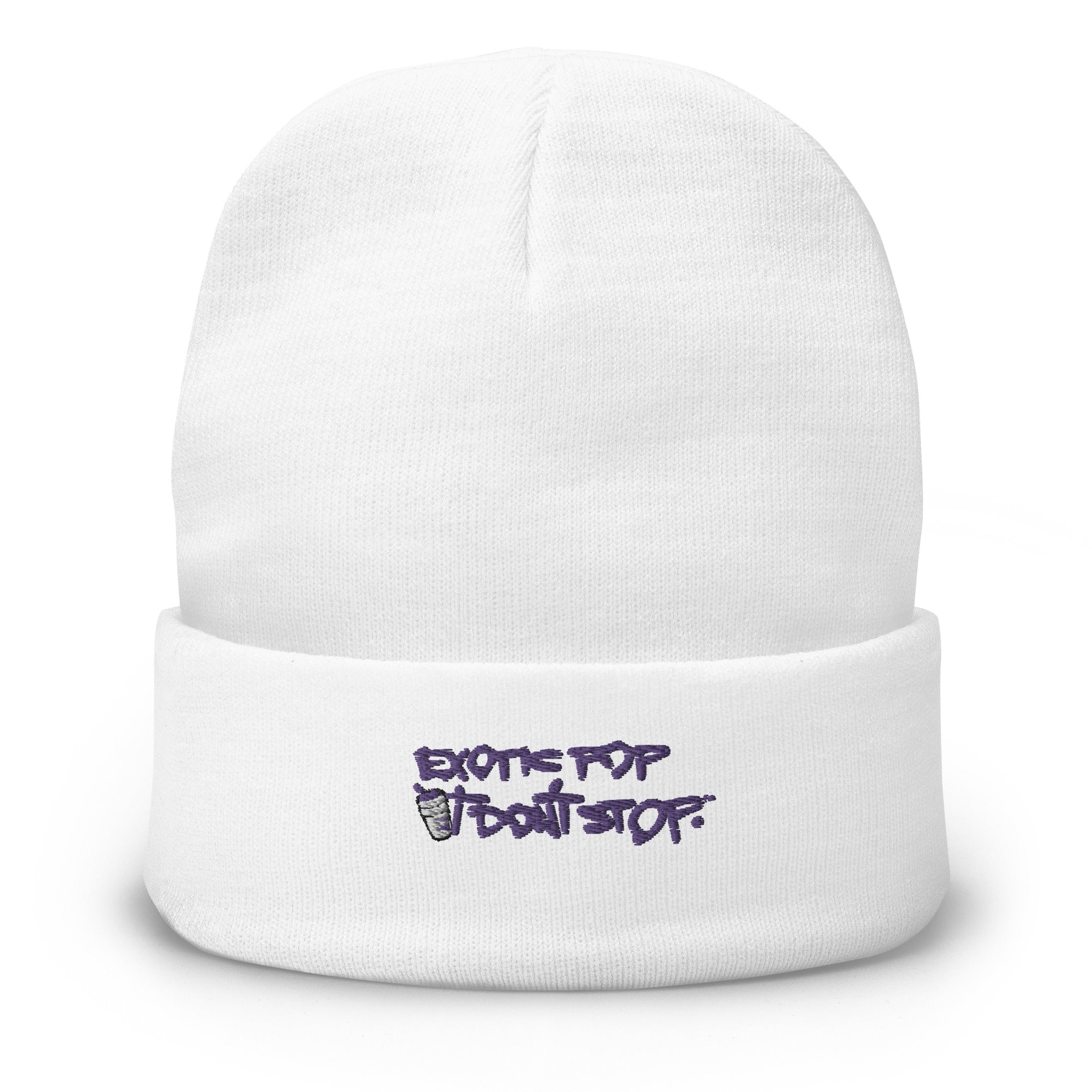 Exotic Pop It Dont Stop Embroidered Beanie