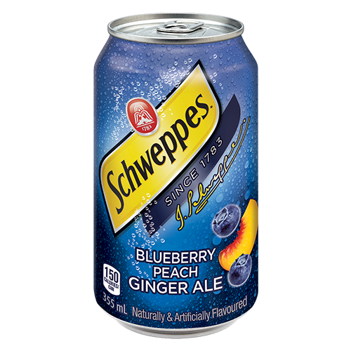 Schweppes Blueberry Peach Ginger Ale-Exotic Pop