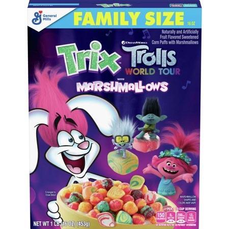Trix w/ Marshmallows Trolls World Tour Cereal-Exotic Pop